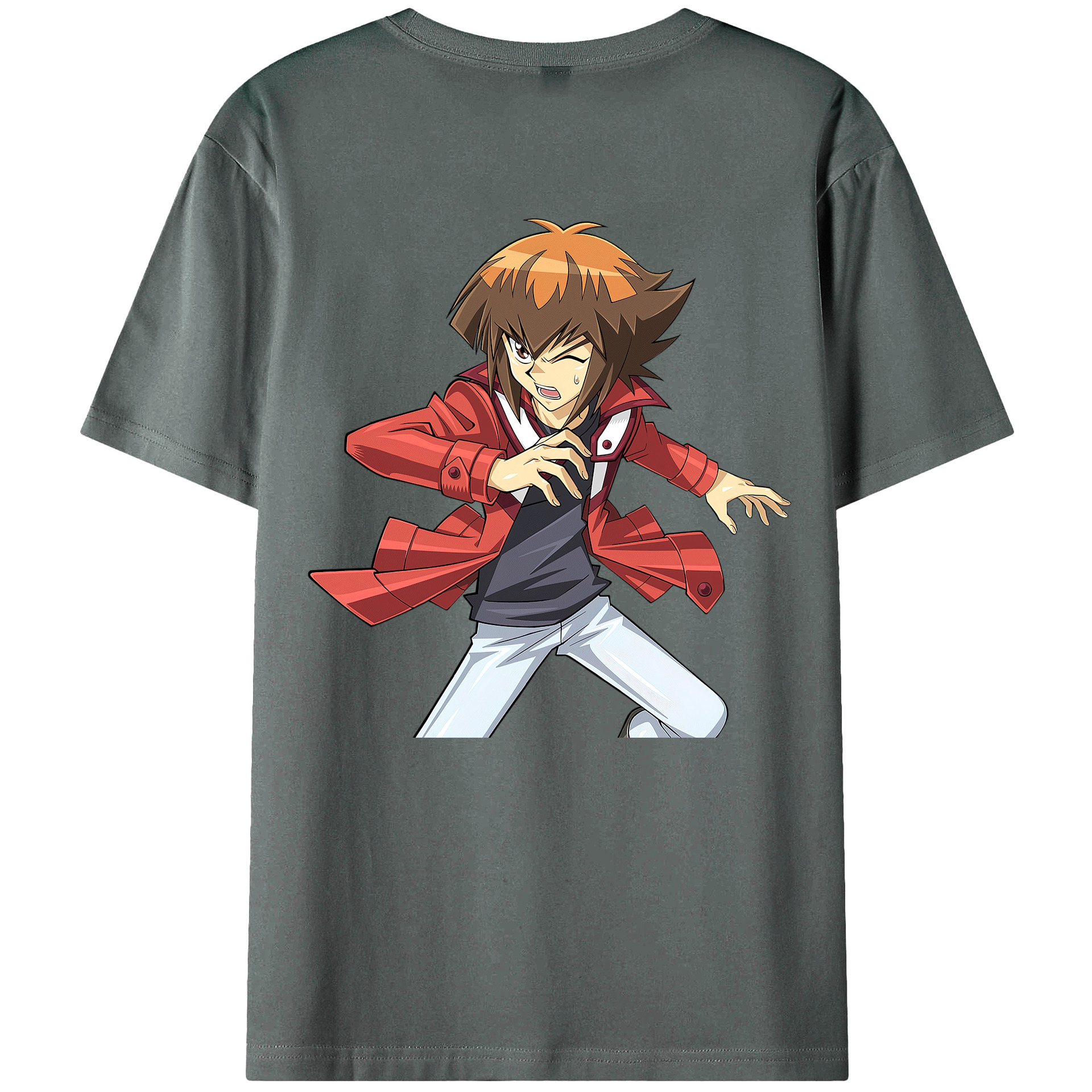 （画像用） 遊☆戯☆王 Yu-Gi-Oh! 綿100％ メンズ半袖Tシャツ（バックプリント） 通気性